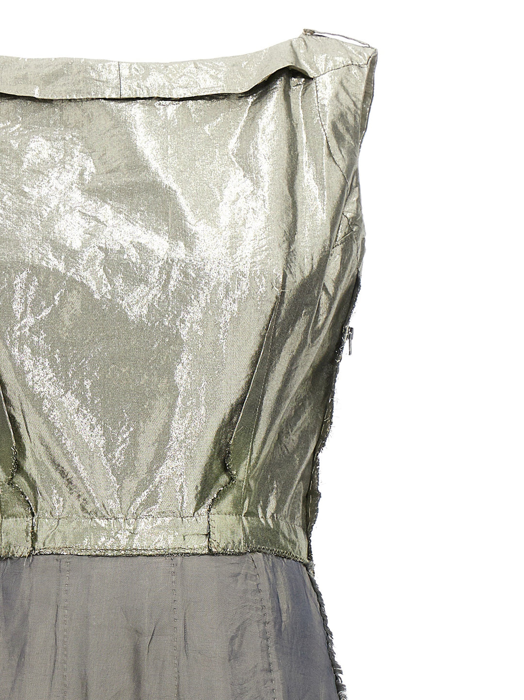 Maison Margiela Laminated Dress Dresses - Silver | eb21991d7721c8ba99f96dea55dc7cb3a10e3567
