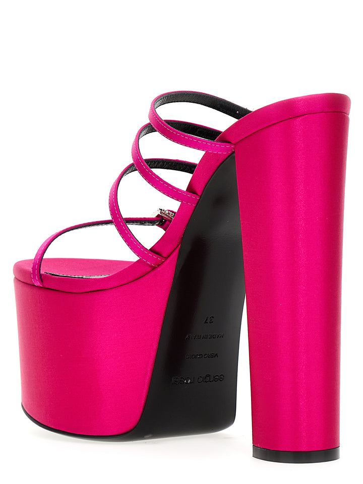 Sergio Rossi Evangelie Sandals - Fuchsia | 406b6a8561e7eca613c5b00bafa169c7274f6f75