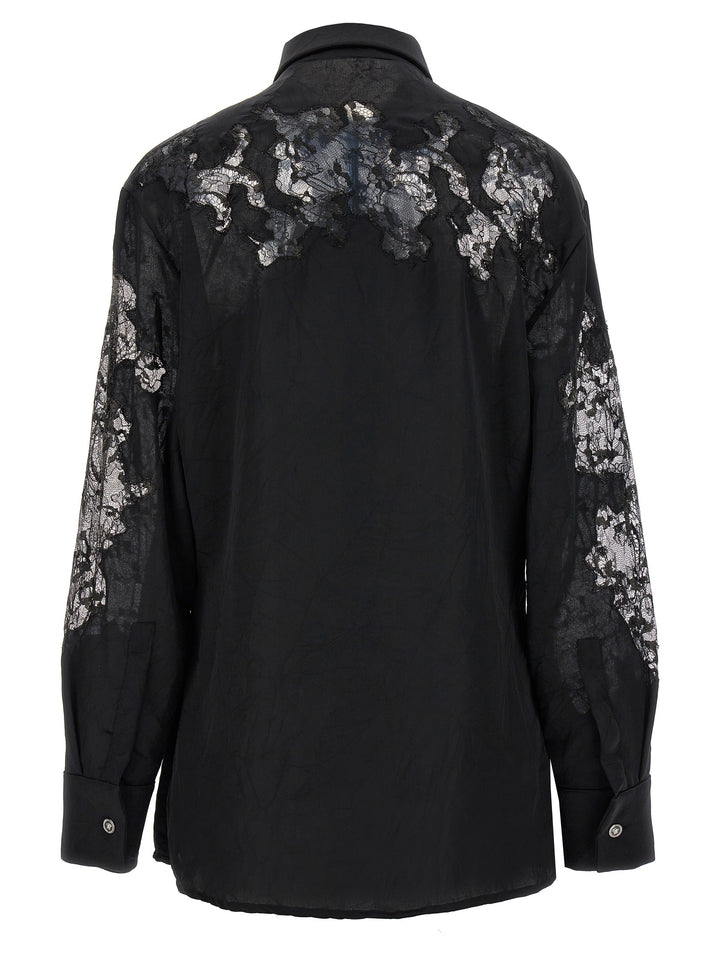Versace Satin Lace Shirt Shirt and Blouse - Black | 58ab5ea09c8f5ce14d01894ea864de2936409481
