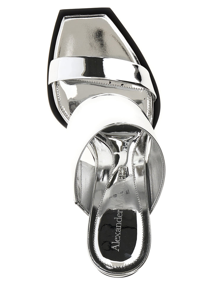 Mcqueen Mirror Sandals - Silver | 496d82820a7ac3dc94cb2b5e6a8e9bc98601020c