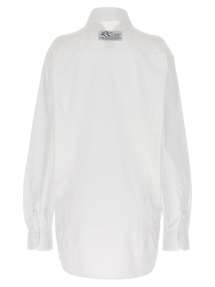 Raf Simons Mesh Insert Shirt Shirt and Blouse - White | f50834319722500c42d111bad7eddf7d17960a25