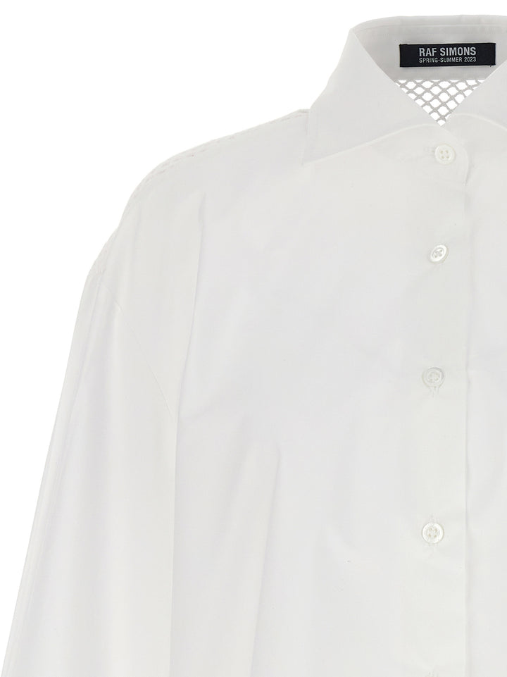 Raf Simons Mesh Insert Shirt Shirt and Blouse - White | a4279eb38e8760d4c9e6036e57bf3e61d8dcb697