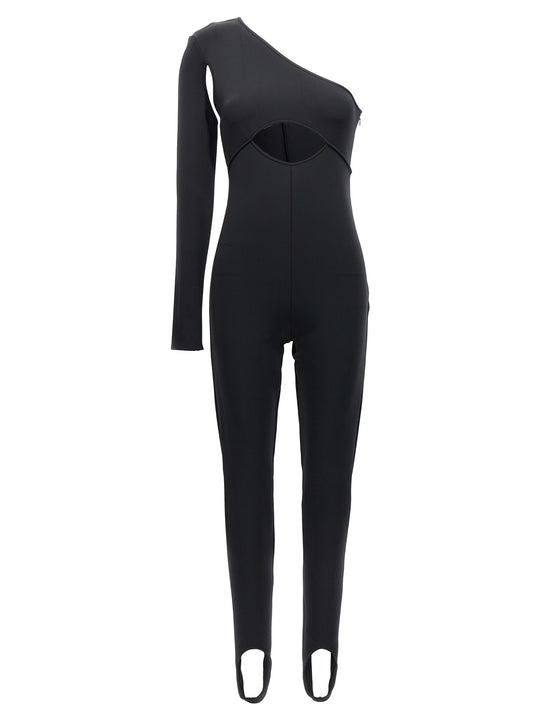 Scuba Cut Out One-Length Bodysuit Jewelry Black