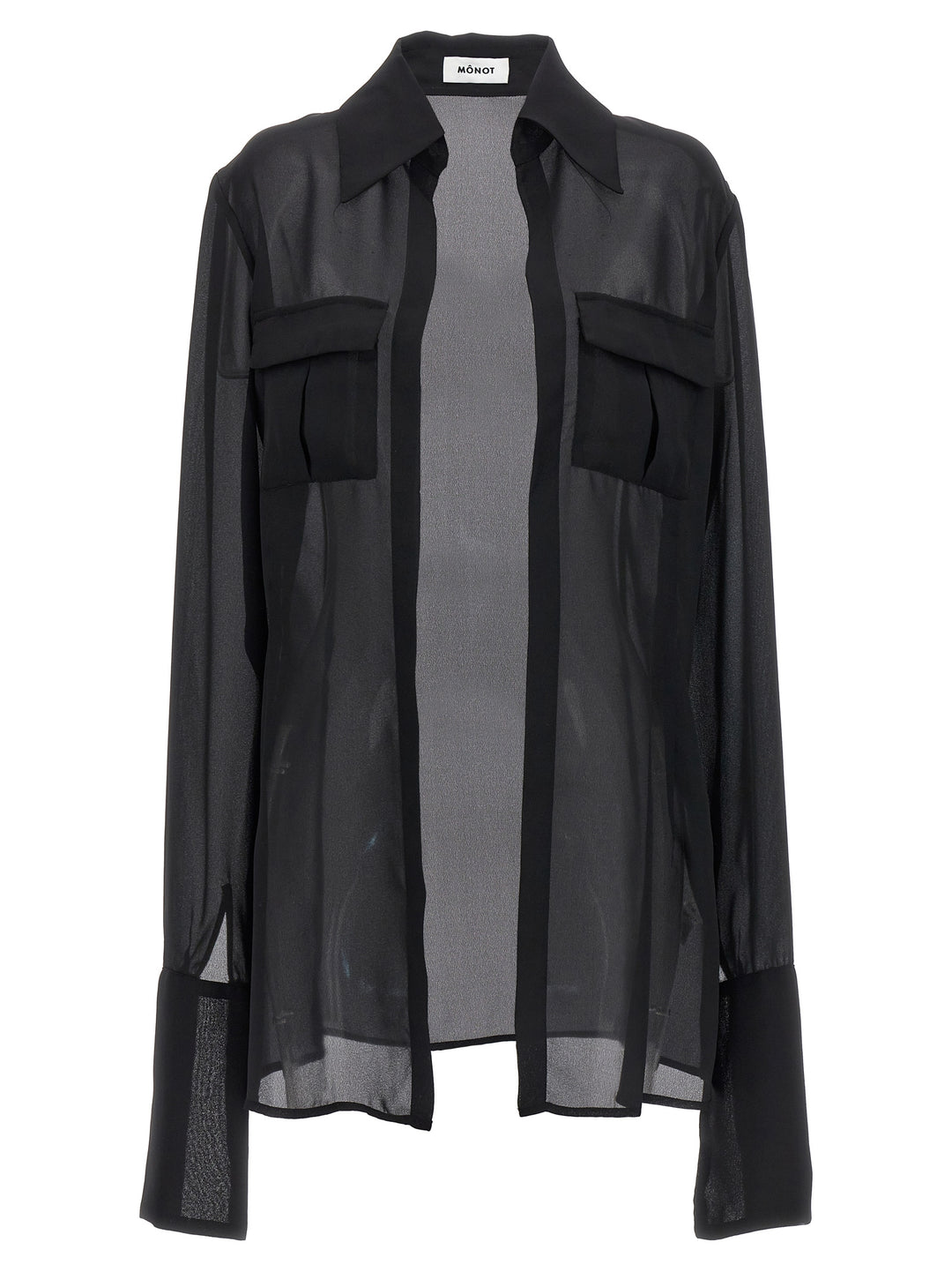 Monot Georgette Shirt and Blouse - Black | 9c7cd0d799e6e711811d84b74a64912e3f912cc0