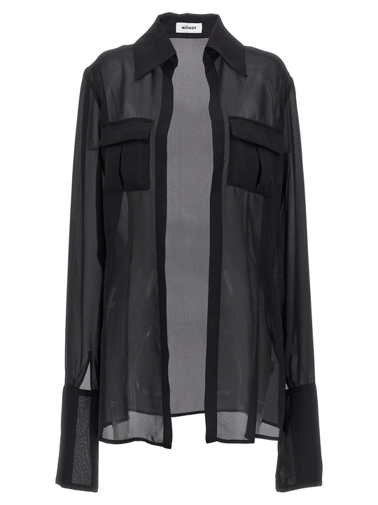 Georgette Shirt And Blouse Black