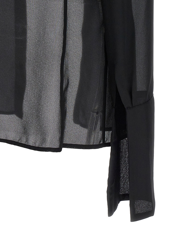 Monot Georgette Shirt and Blouse - Black | 8f1133a3917350ded9ac88b920a2e40379805ec7