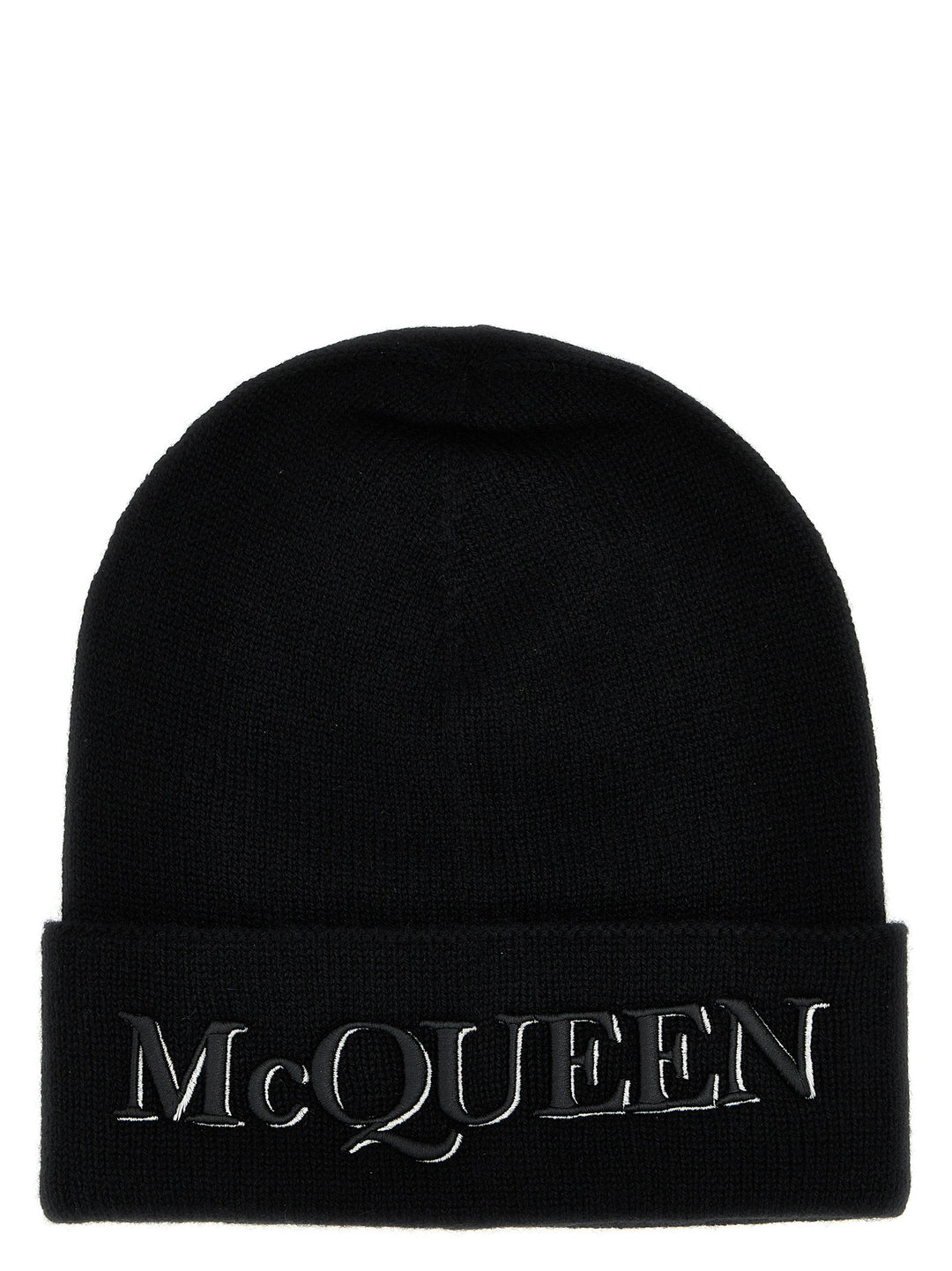 Mcqueen Logo Embroidered Beanie Hats - Black | d0776a5a951ed94da1dab2a82c3155415b340de8