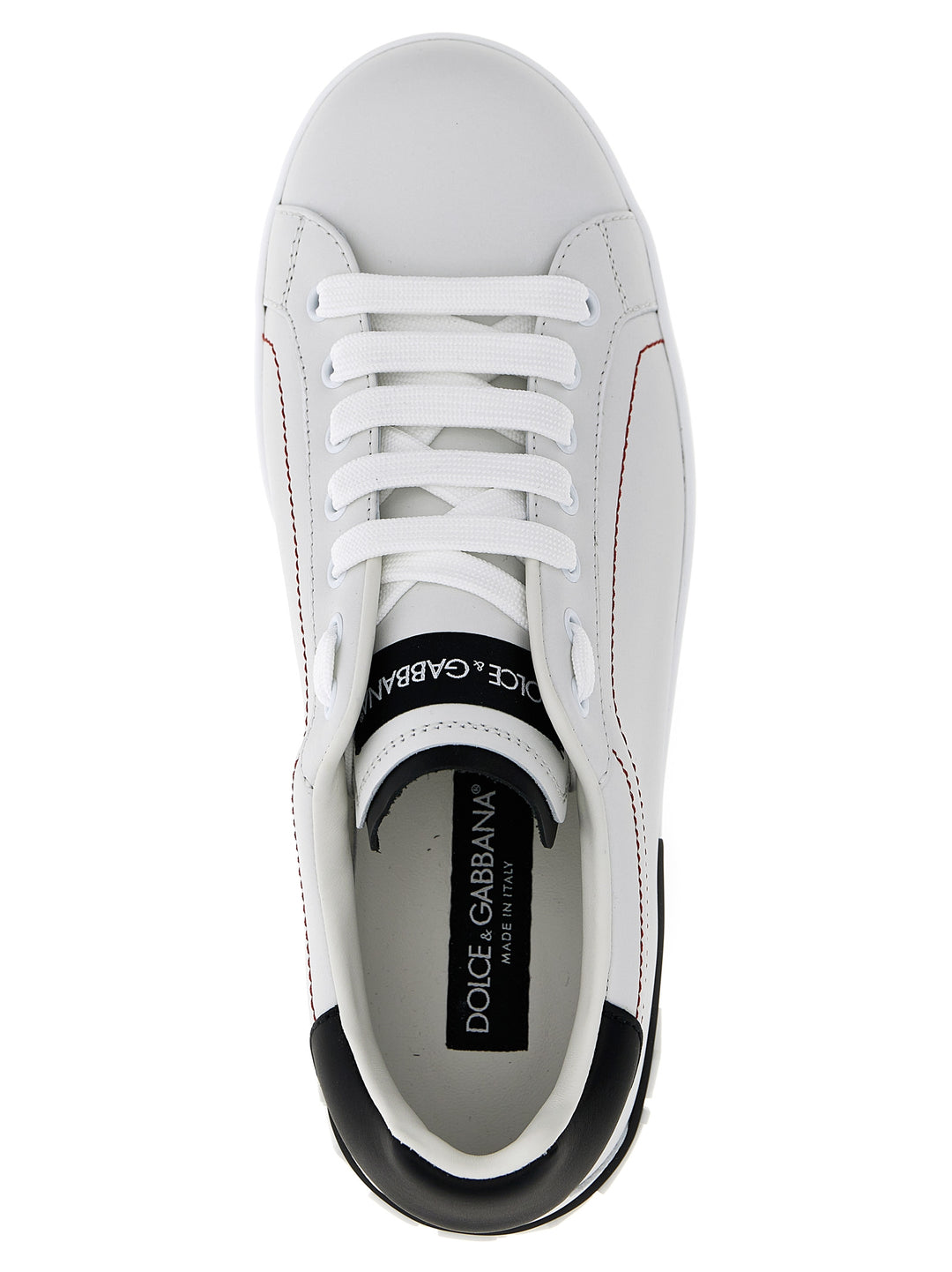 Dolce & Gabbana Portofino Sneakers - White/Black | d599bf60bc94c477a5b2ec25ff36a5ad26f3b135