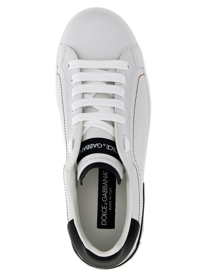 Dolce & Gabbana Portofino Sneakers - White/Black | d599bf60bc94c477a5b2ec25ff36a5ad26f3b135