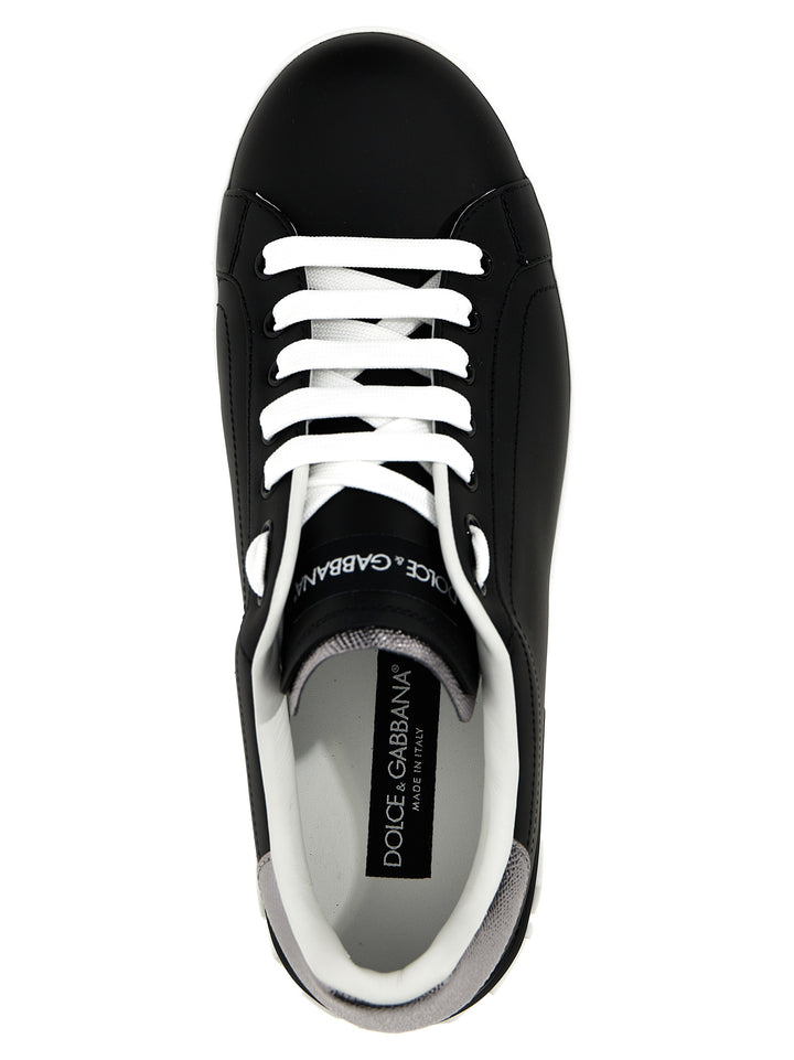 Dolce & Gabbana Portofino Sneakers - White/Black | 6201b15b063e91c7fdce8291409604b0470c288d