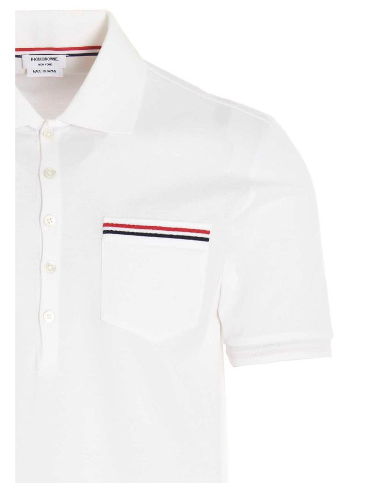 Thom Browne Rwb  Shirt Polo - White | 3331aed72274968d9ba4c520802d78b2e3757e30