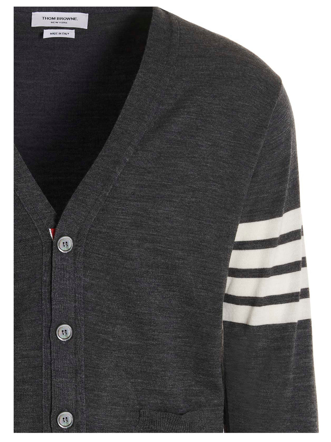 Thom Browne Merino Wool Cardigan Sweaters and Cardigans - Gray | 920f13edf54a46000042740d30cd8968fea17ebf