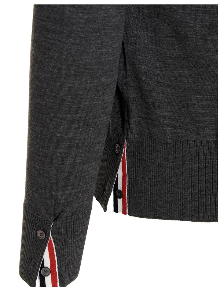 Thom Browne Merino Wool Cardigan Sweaters and Cardigans - Gray | ca27878af4e9d7a9b0c94e3894bdaecdfc8fe58c