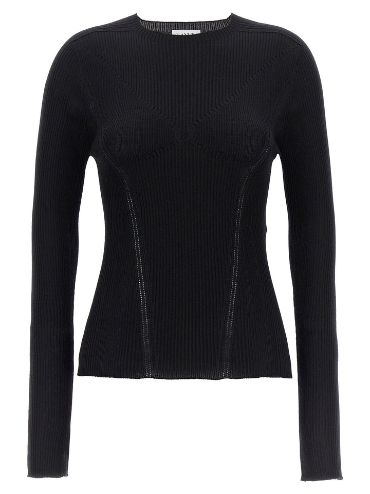 Lanvin Ribbed Sweater Sweaters and Cardigans - Black | a96583bbb0782c23b779d0e32fe06aceb92658b0