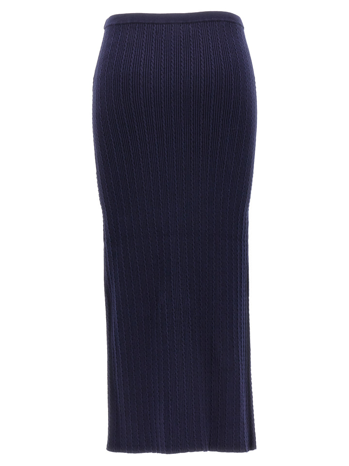 Alessandra Rich Knit Midi Skirt Skirts - Blue | a6f5666453af64af445a2100cffdf38c2f4c3853