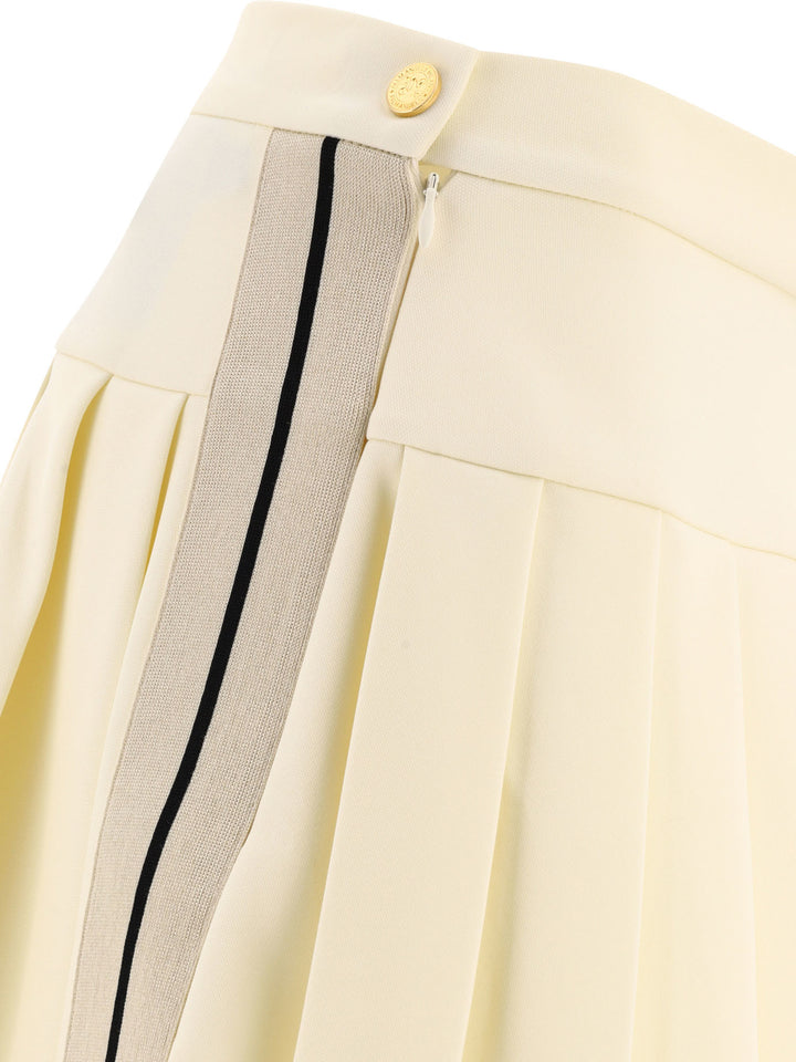 Palm Angels Pleated Track Skirt Skirts - Beige | 5ab2f498b49a8cfd17f6bc3728e0efdb0f0ecaa8