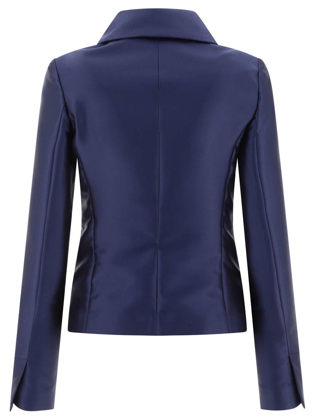 F.It Satin Single-Breasted Blazer Jackets - Blue | 44f6179b966657c18d933ffdc6ec2e49c330e812