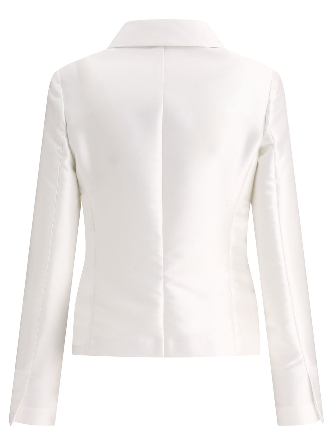 F.It Satin Single-Breasted Blazer Jackets - White | 82589513ccf5e82cab6d83e8b526d2f1b46423ea