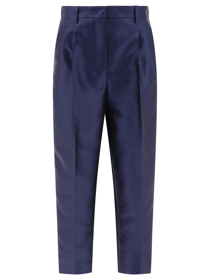 Pleated Trousers Blue