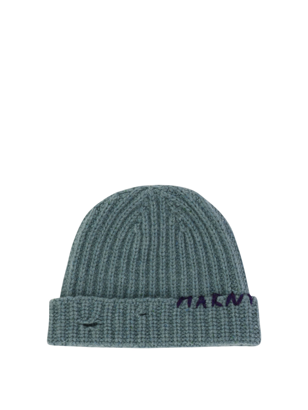 Marni Beanie With Embroidered Logo Hats - Light Blue | 5db8ca3fe4c5b23f995f113bf570af24da8122e4