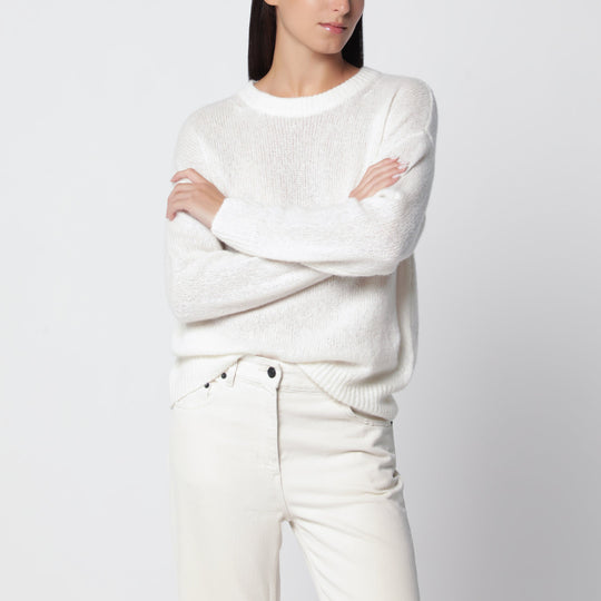 Cream Lova Cashmere And Silk Sweater