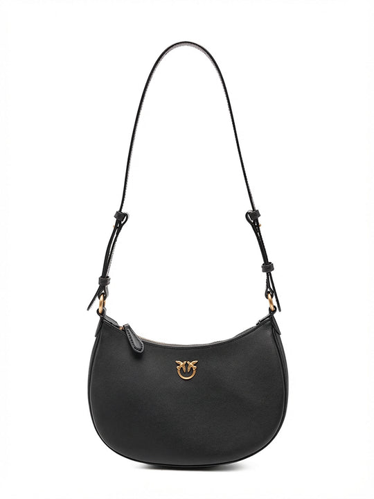Half Moon Mini Leather Shoulder Bag