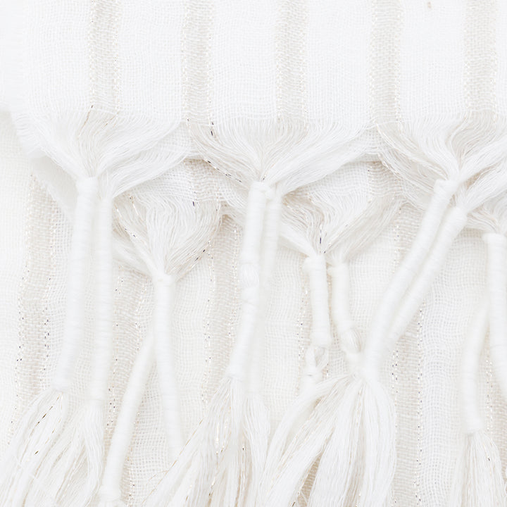 Brunello Cucinelli Scarfs - BIANCO+BEIGE+ORO | f7ac47563180f546fb40143d32534e404f7c3dbc