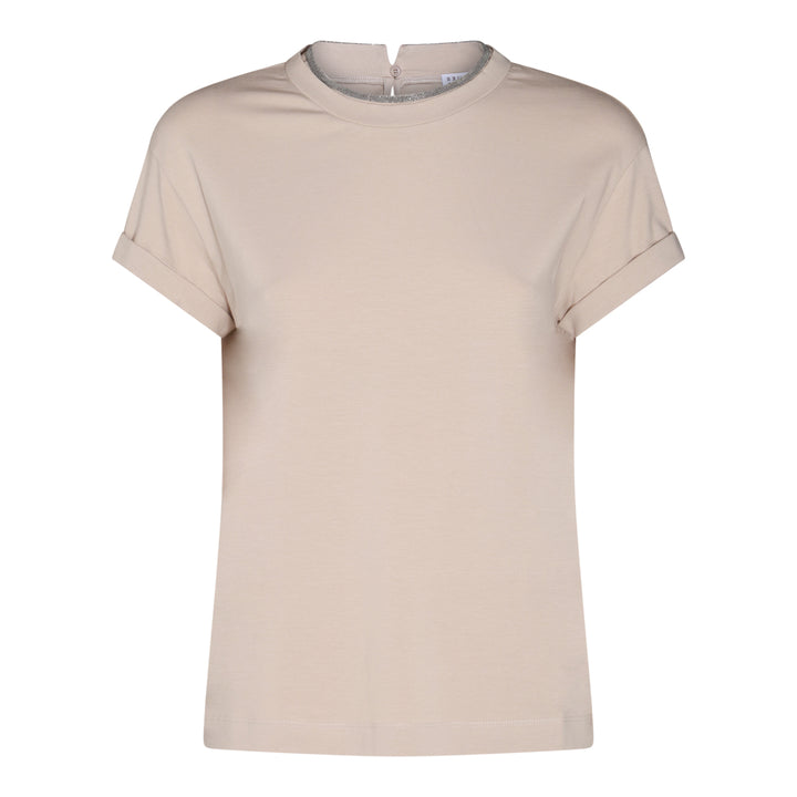 Brunello Cucinelli T-shirts and Polos - Light and natural | 9d854eec659f30d400efb2a657c7fafb0713b6ea