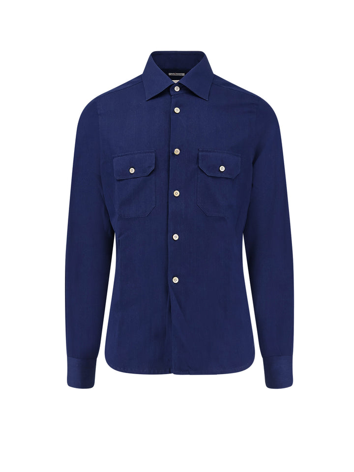 Kiton Ciro Paone Shirts - Blue and green | 3793240c6acbb634c96a52fb70ab1aedcb70cc80