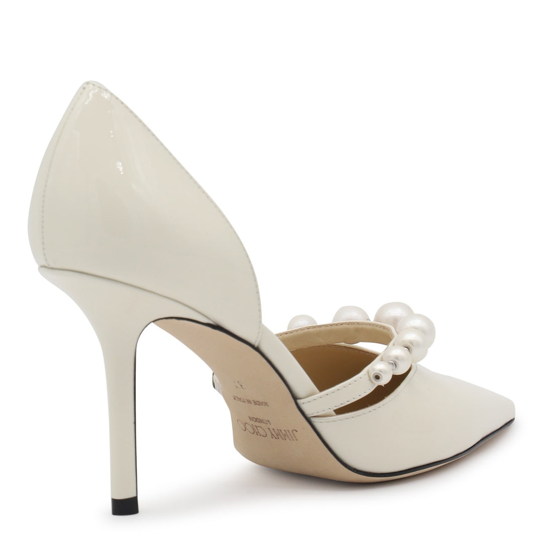 Jimmy Choo With Heel - LATTE/WHITE | e39118e4c791b5e8bcfcc11e702aef615b4e5a49