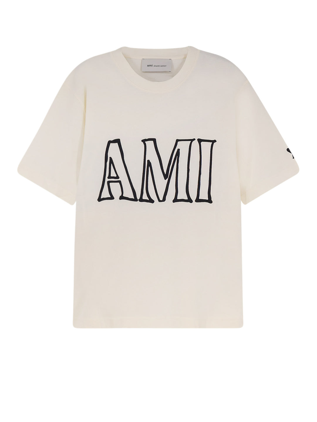 Ami Paris T-shirts and Polos - BLANC CREME | 3a1fcce46eee30d2c4283eee6324ea5c60c59426