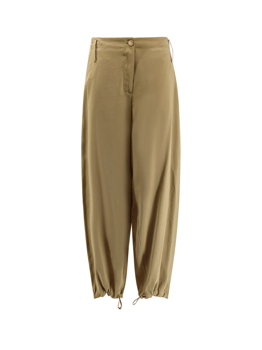 Modal Trousers With Drawstring Detail