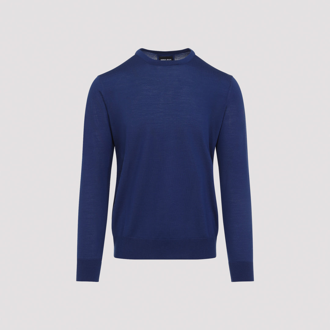 Giorgio Armani Sweater - Blue | 02039ac089fe5ba19baf811f025825e86a5df31d