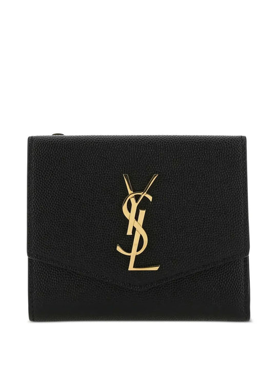 Uptown Compact Wallet In Grain De Poudre Leather