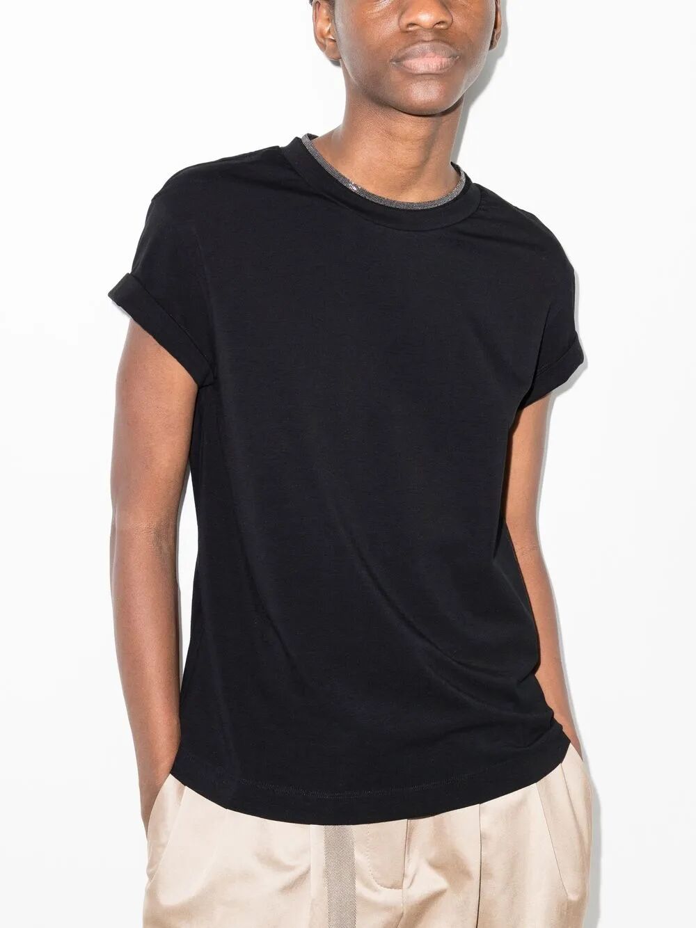 Brunello Cucinelli T-shirts - Black | 074825f9da48d030cd371564d8f0ec8cc51af77a