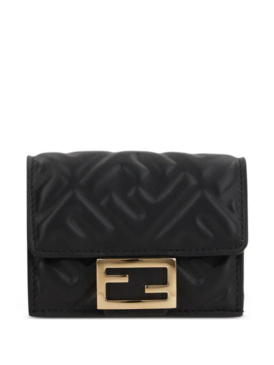 Nappa Leather Baguette Micro Trifold Wallet