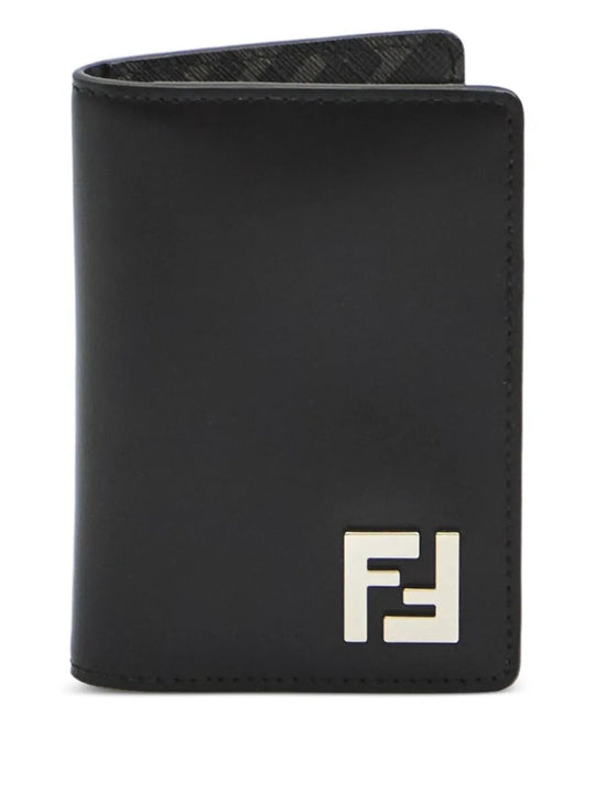 Ff Squared Leather Bi-Fold Card Holder