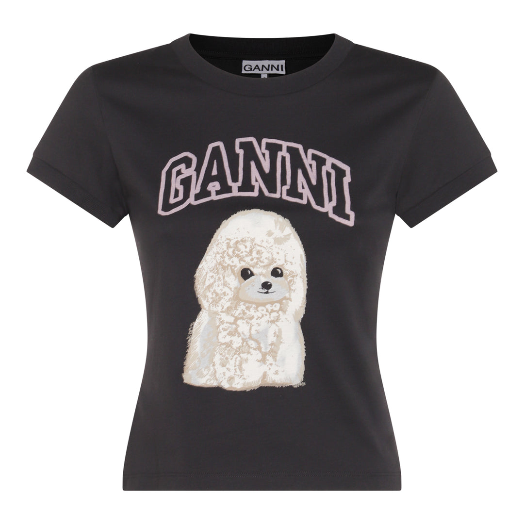 Ganni T-shirts and Polos - PHANTOM | 074d308d975561a3383de7a6f8893a4494ae5e5a