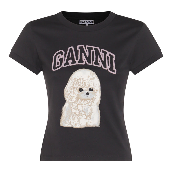 Ganni T-shirts and Polos - PHANTOM | 074d308d975561a3383de7a6f8893a4494ae5e5a