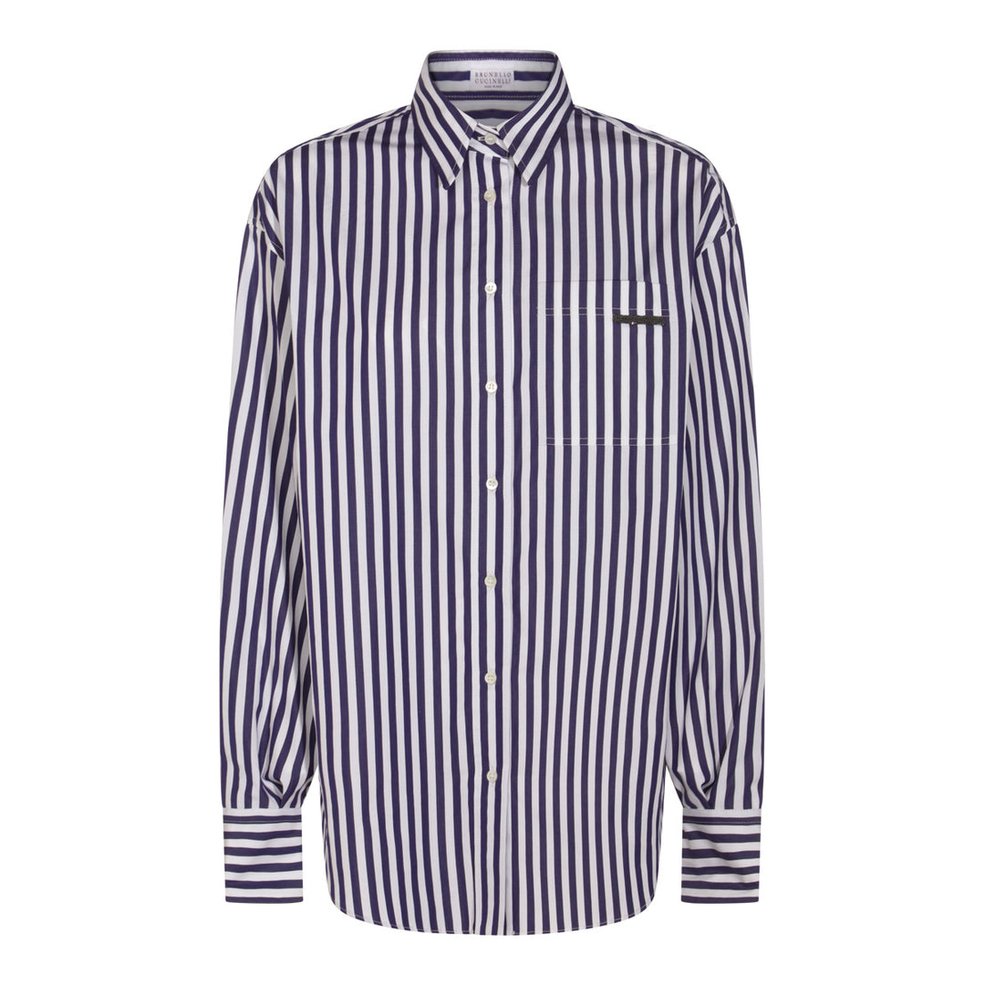 Brunello Cucinelli Shirts - BIANCO/BLUE | 1ad27aa7e29a8a6250d834c1a5994de65ccbd45e