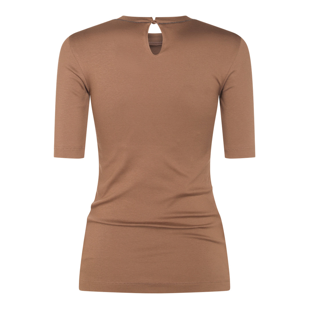 Brunello Cucinelli T-shirts and Polos - Brown | 64e6d5f66e9a5f7f5fce8ef2349c6c3bc4ebe026