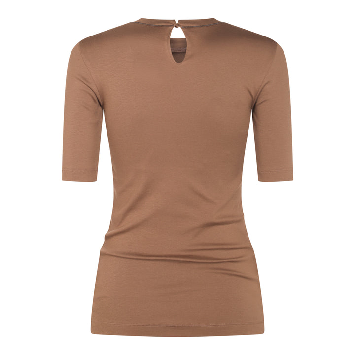 Brunello Cucinelli T-shirts and Polos - Brown | 64e6d5f66e9a5f7f5fce8ef2349c6c3bc4ebe026