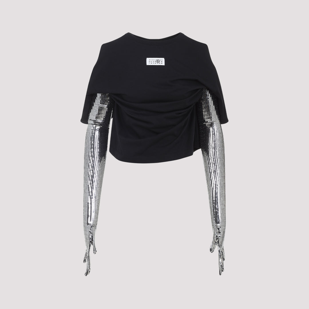 Mm6 Maison Margiela T-shirts - Black | 4828eaa37aa2e86fe5c2b011c75f923c4655307a