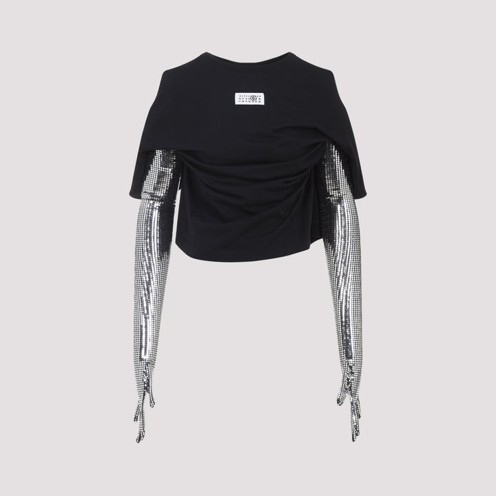 Mm6 Maison Margiela T-shirts - Black | 4828eaa37aa2e86fe5c2b011c75f923c4655307a