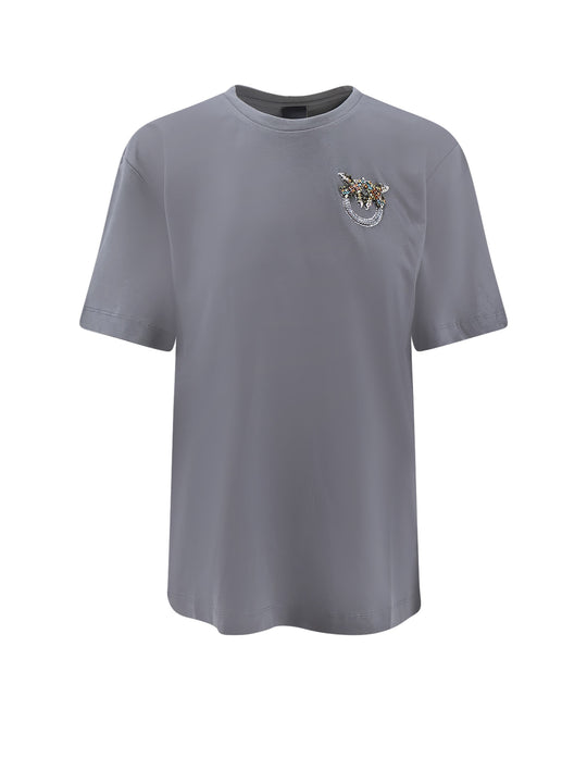 Cotton T-Shirt With Love Birds Logo On The Front