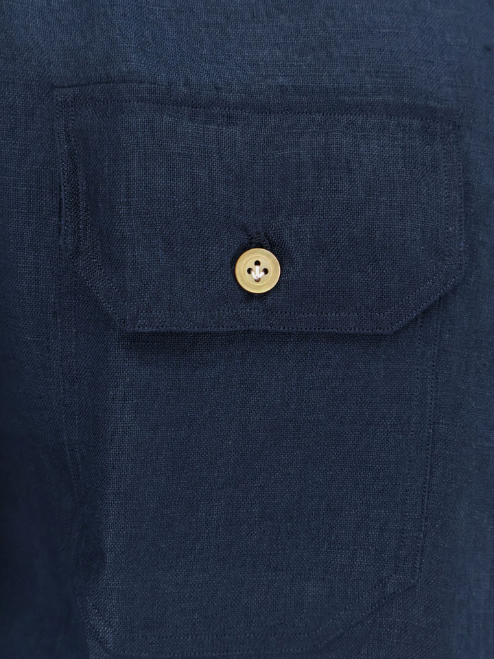 Kiton Ciro Paone Shirts - Blue and green | f856e1252d988ba2463f4a5fe1dd7706572a60c5