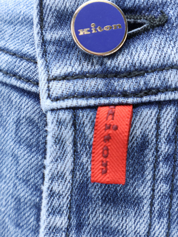 Kiton Ciro Paone Jeans - Blu e verdi | 14e791122ad768409644088268aa3102cfedd010