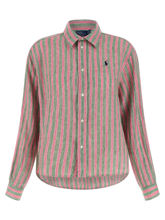 Linen Shirt Shirt And Blouse Green