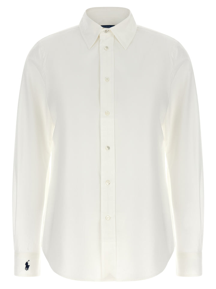 Polo Ralph Lauren Logo Embroidery Shirt Shirt and Blouse - White | bde8fff80d04c06ac2b2365bc4f7b1c67ce22156