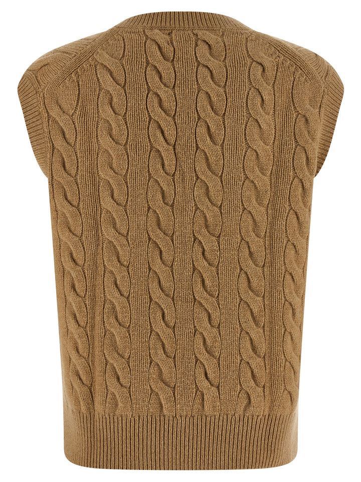 Polo Ralph Lauren Braided Vest Gilet - Beige | 736a10ea7f8aeca751c272a33c739cc8783faa66